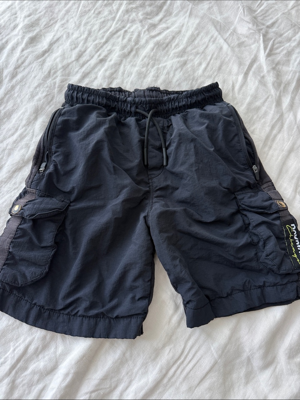 Zara Black Kids Cargo Shorts with Drawstring Waist